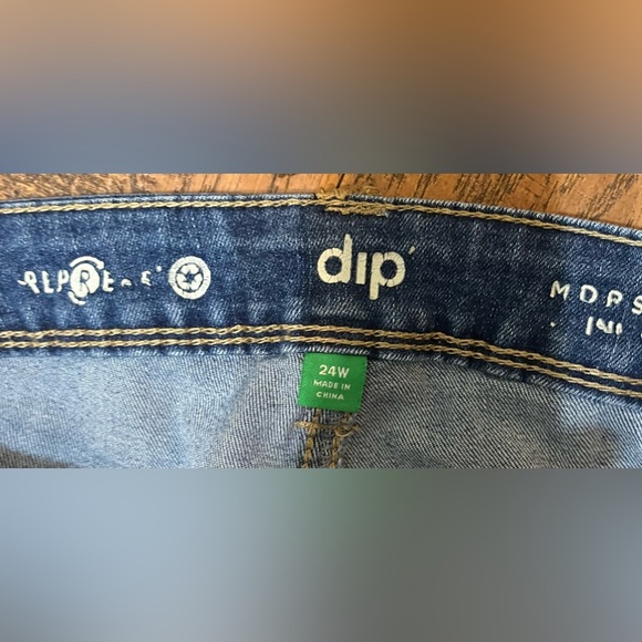 Dip High Rise Skinny Jeans Plus Size 24W Dark Wash Stretch Denim Ankle Casual - Picture 7 of 7